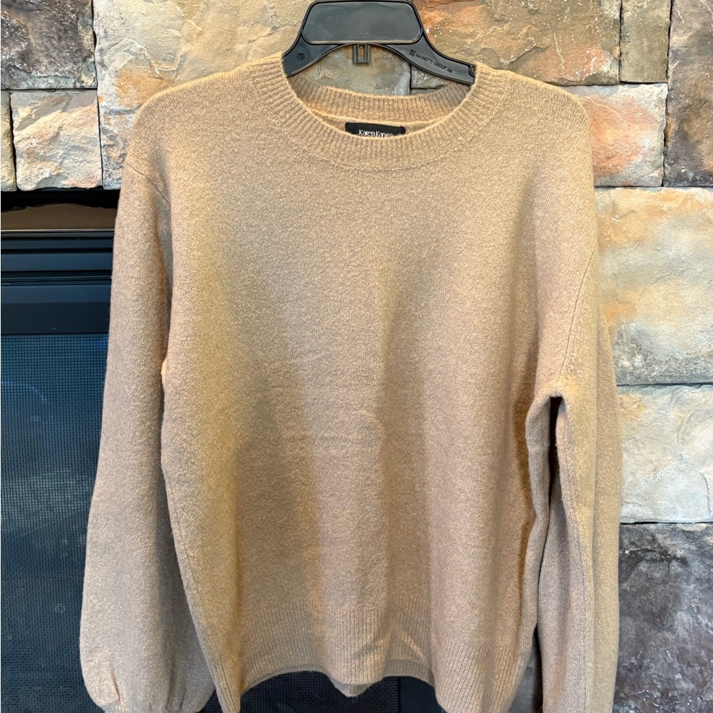 Karen Kane Women's Tan Crewneck Sweater
